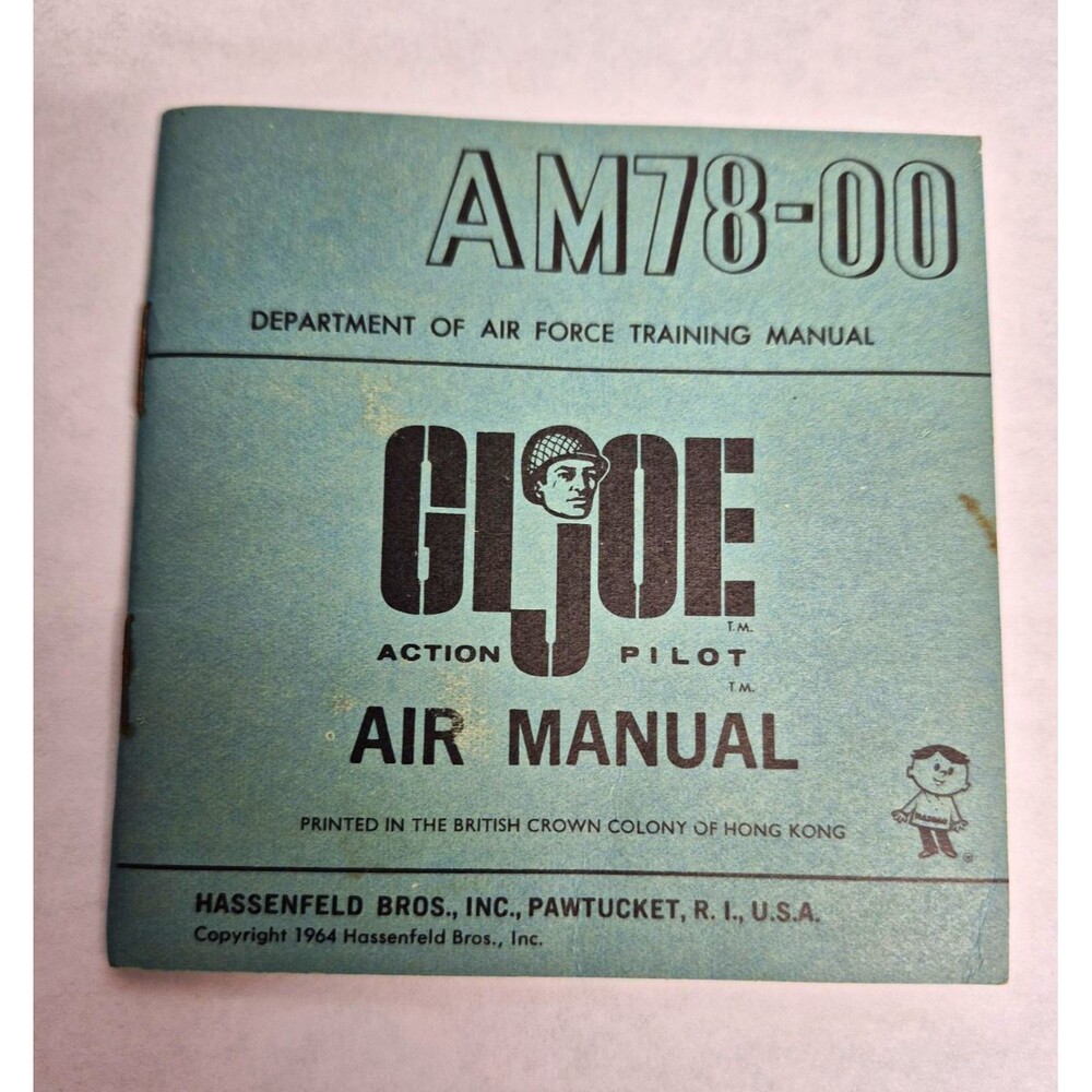 Vintage 1964 GI Joe Action Pilot Air Force Manual AM78-00 Hasbro Stapled Insert